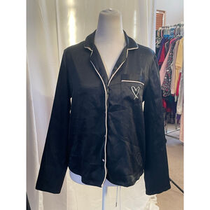 Women's Victoria's Secret Black & White Pajama Top XS